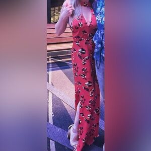 ❤️ The Room Red Floral Wide Leg Jumpsuit ❤️